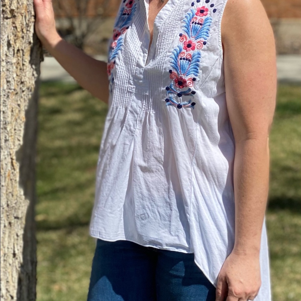 Anthropologie embroidered top by Tiny.